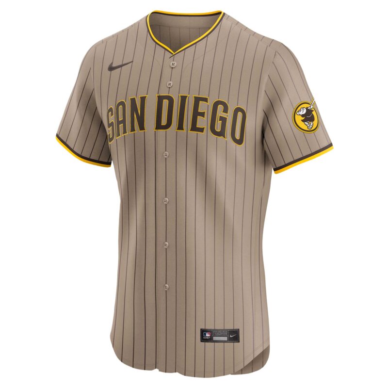 San Diego Padres Alternate Vapor Premier Elite Patch Jersey - Sand - Image 2