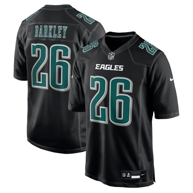 Saquon Barkley Philadelphia Eagles Fashion Game Jersey - Carbon Black
