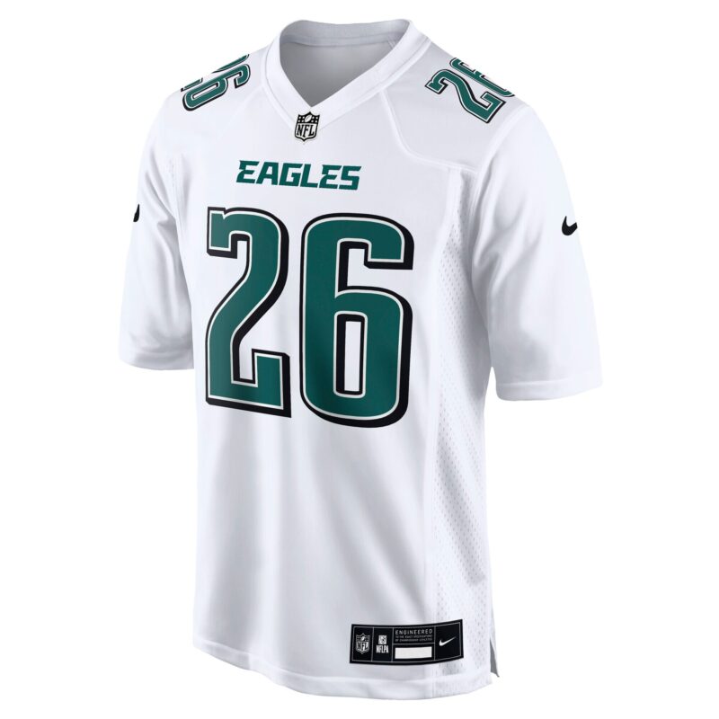 Saquon Barkley Philadelphia Eagles Fashion Game Jersey - Tundra White - Image 2