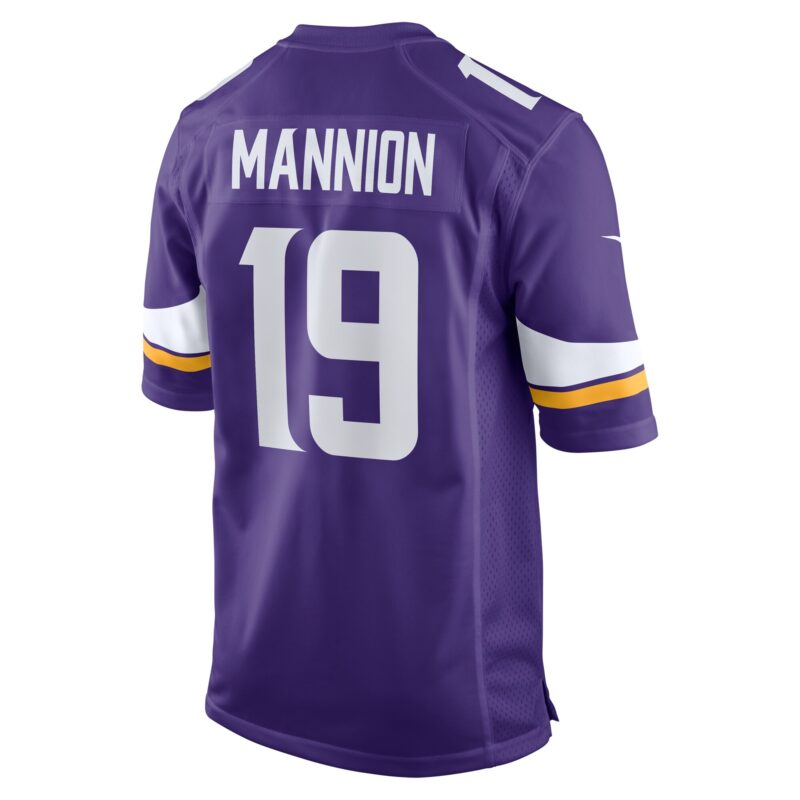Sean Mannion Minnesota Vikings Game Jersey - Purple - Image 3