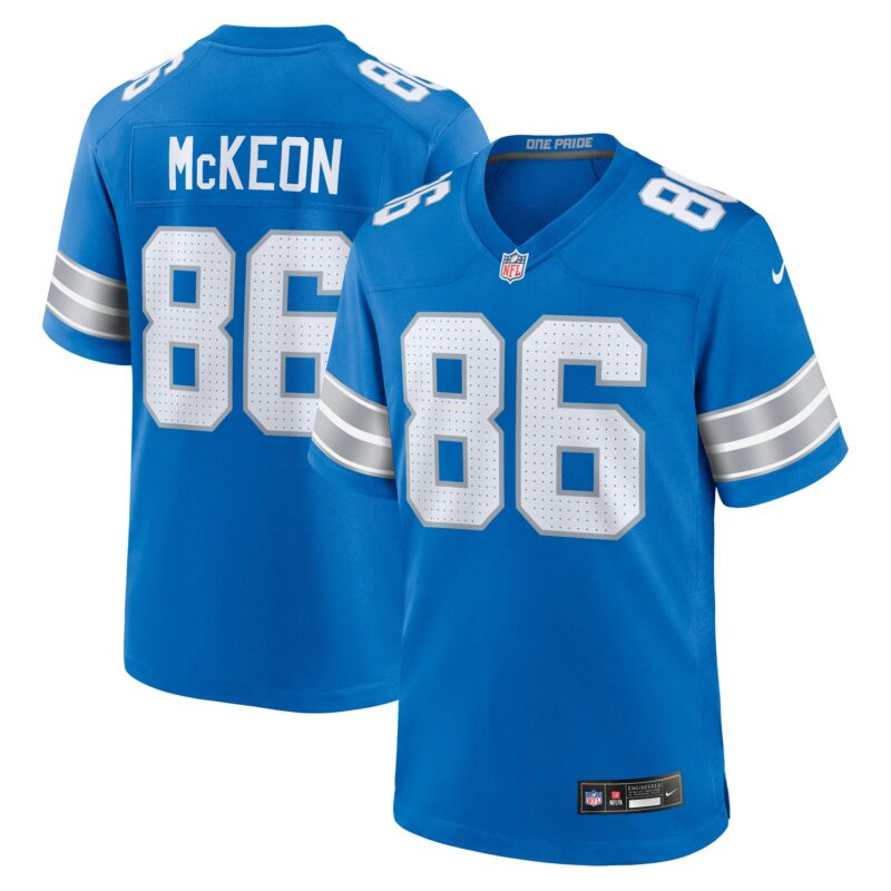 Sean McKeon Detroit Lions Game Jersey - Blue