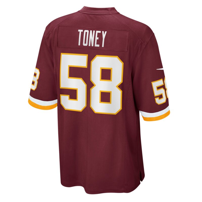 Shaka Toney Washington Football Team Game Jersey - Burgundy - Image 3