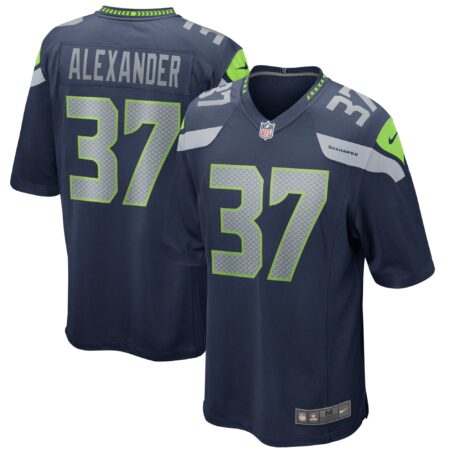 Shaun Alexander Seattle Seahawks Game Retired Player Jersey - College Navy