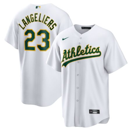 Shea Langeliers Athletics Home Jersey - White
