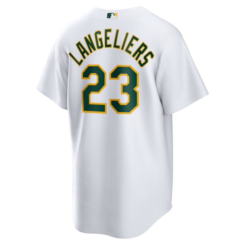 Shea Langeliers Athletics Home Jersey - White - Image 3
