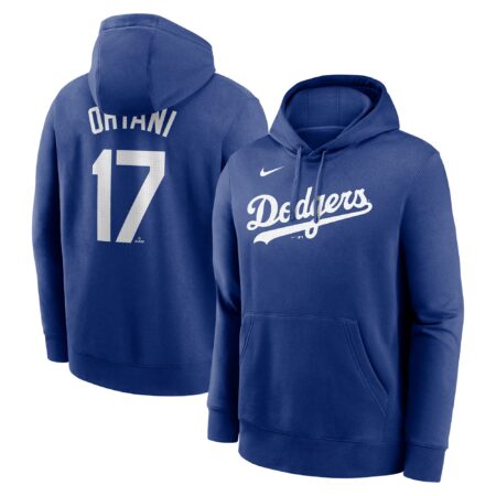 Shohei Ohtani Los Angeles Dodgers Player Name & Number Club Pullover Hoodie - Royal