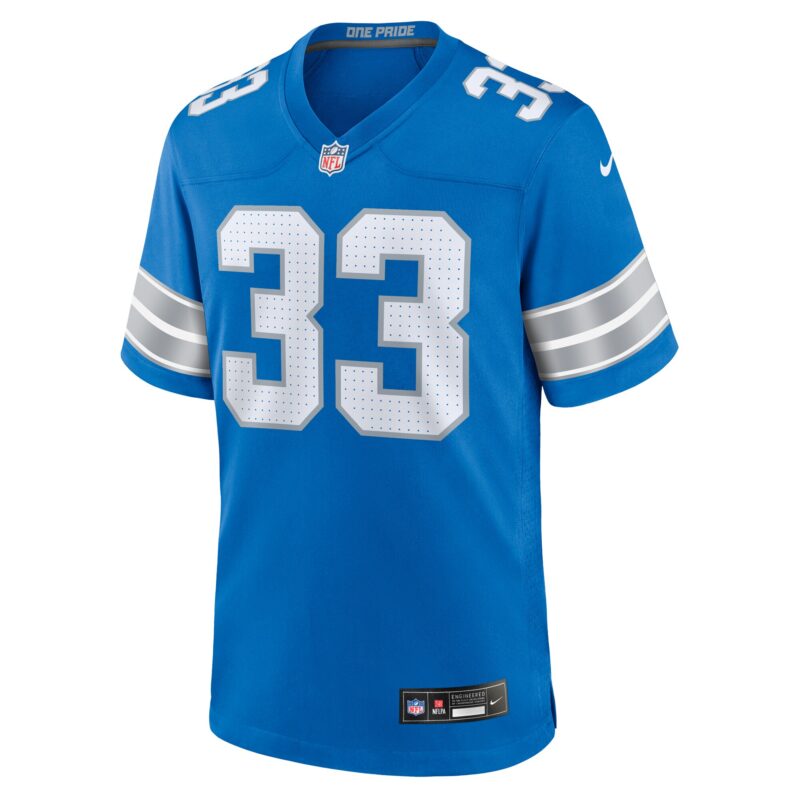 Sione Vaki Detroit Lions Team Game Jersey - Blue - Image 2