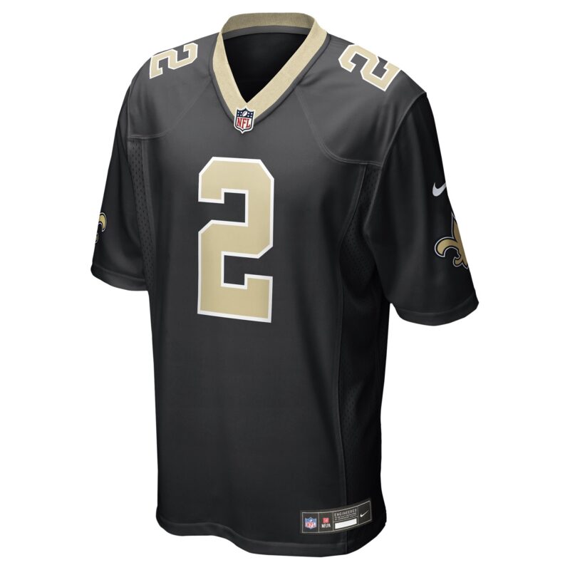 Spencer Rattler New Orleans Saints Team Game Jersey - Black - Image 2