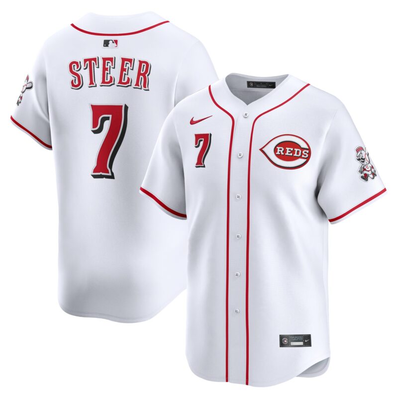 Spencer Steer Cincinnati Reds Alternate Limited Player Jersey - White