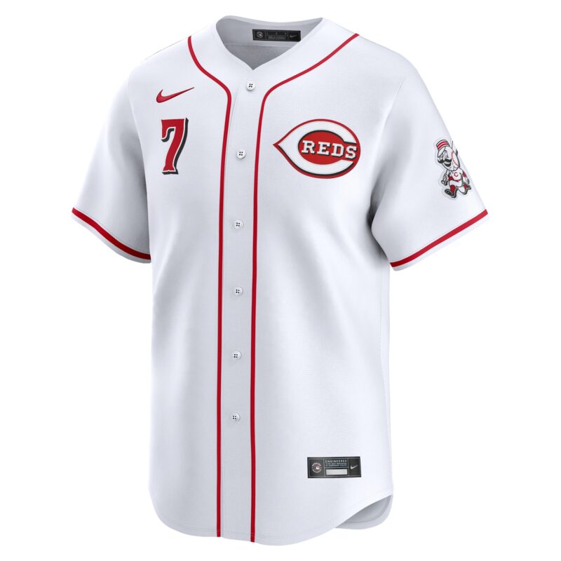 Spencer Steer Cincinnati Reds Home Limited Player Jersey - White - Image 2