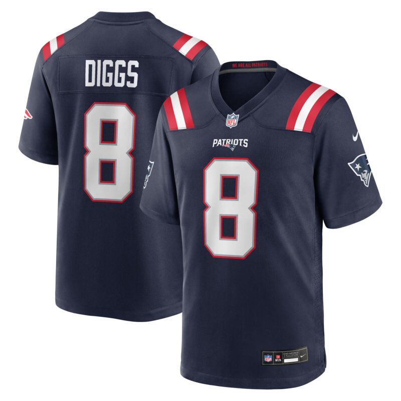 Stefon Diggs New England Patriots Game Jersey - Navy