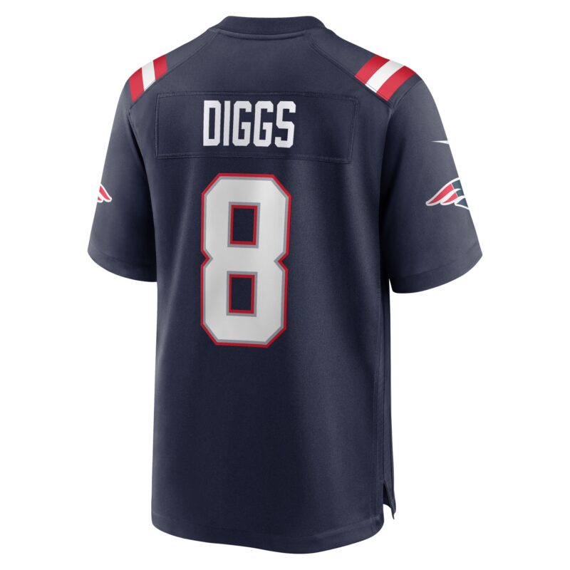 Stefon Diggs New England Patriots Game Jersey - Navy - Image 3