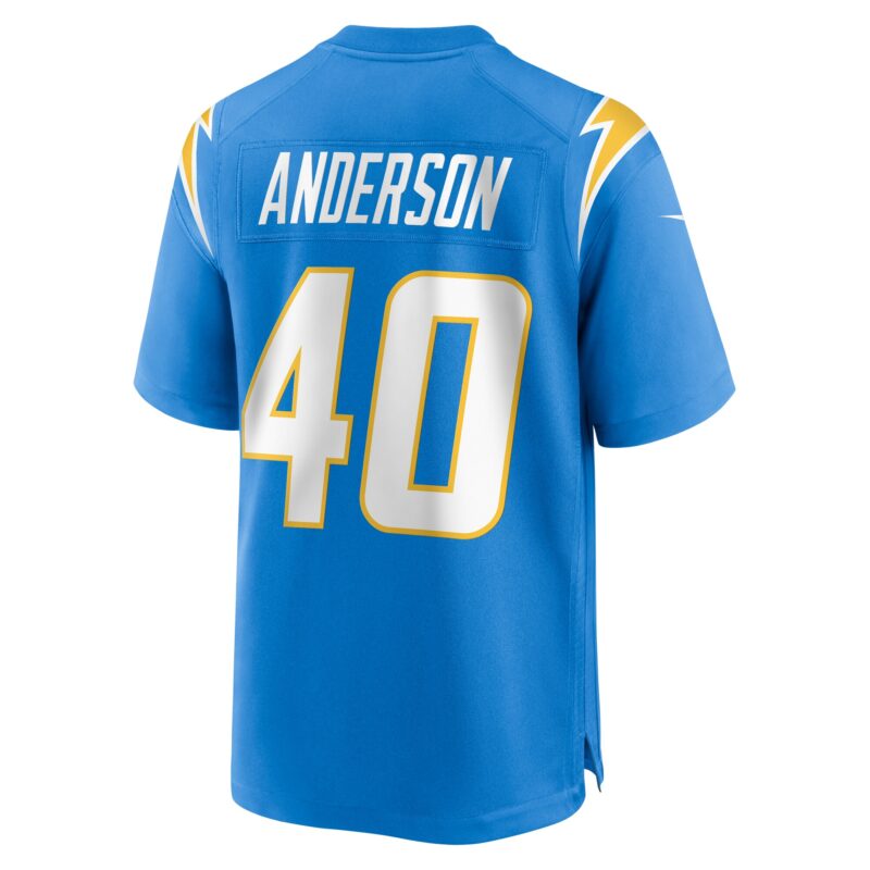 Stephen Anderson Los Angeles Chargers Game Jersey - Powder Blue - Image 3