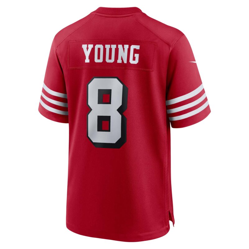 Steve Young San Francisco 49ers Retired Alternate Game Jersey - Scarlet - Image 3