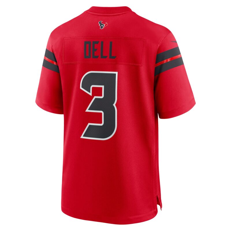 Tank Dell Houston Texans Alternate Game Jersey - Red - Image 3