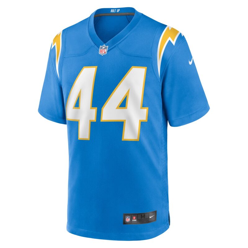 Tanner Muse Los Angeles Chargers Team Game Jersey - Powder Blue - Image 2