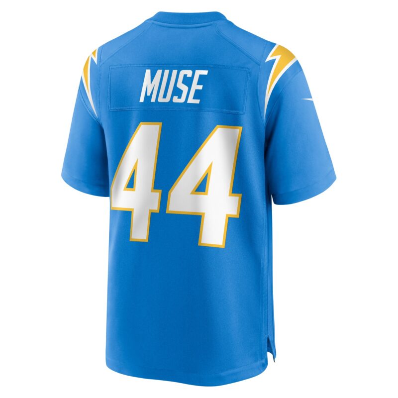 Tanner Muse Los Angeles Chargers Team Game Jersey - Powder Blue - Image 3