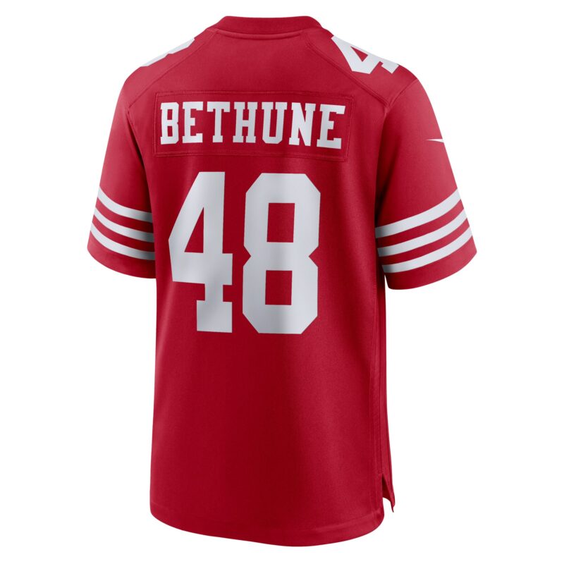 Tatum Bethune San Francisco 49ers Game Jersey - Scarlet - Image 3