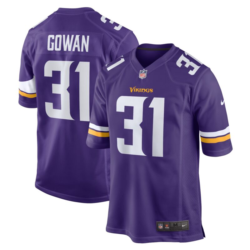 Tay Gowan Minnesota Vikings Home Game Player Jersey - Purple
