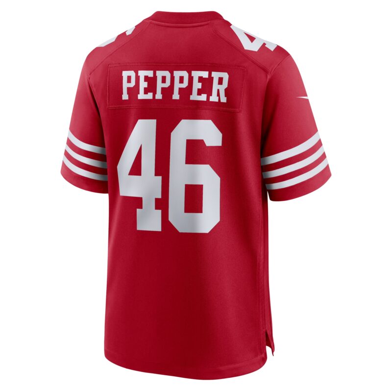 Taybor Pepper San Francisco 49ers Game Jersey - Scarlet - Image 3