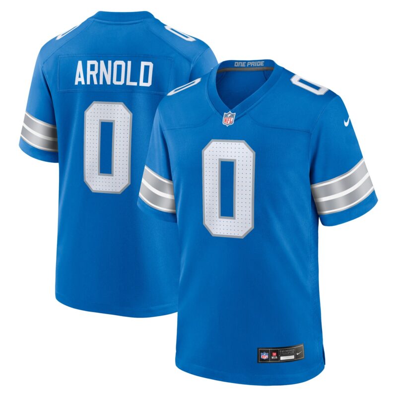 Terrion Arnold Detroit Lions Player Game Jersey - Blue