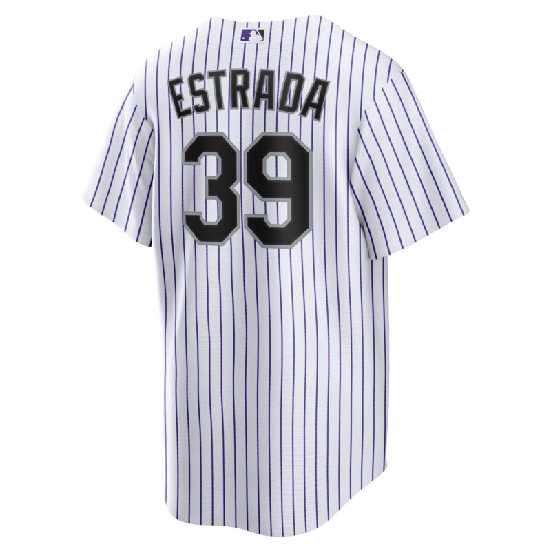 Thairo Estrada Colorado Rockies Home Jersey - White - Image 3