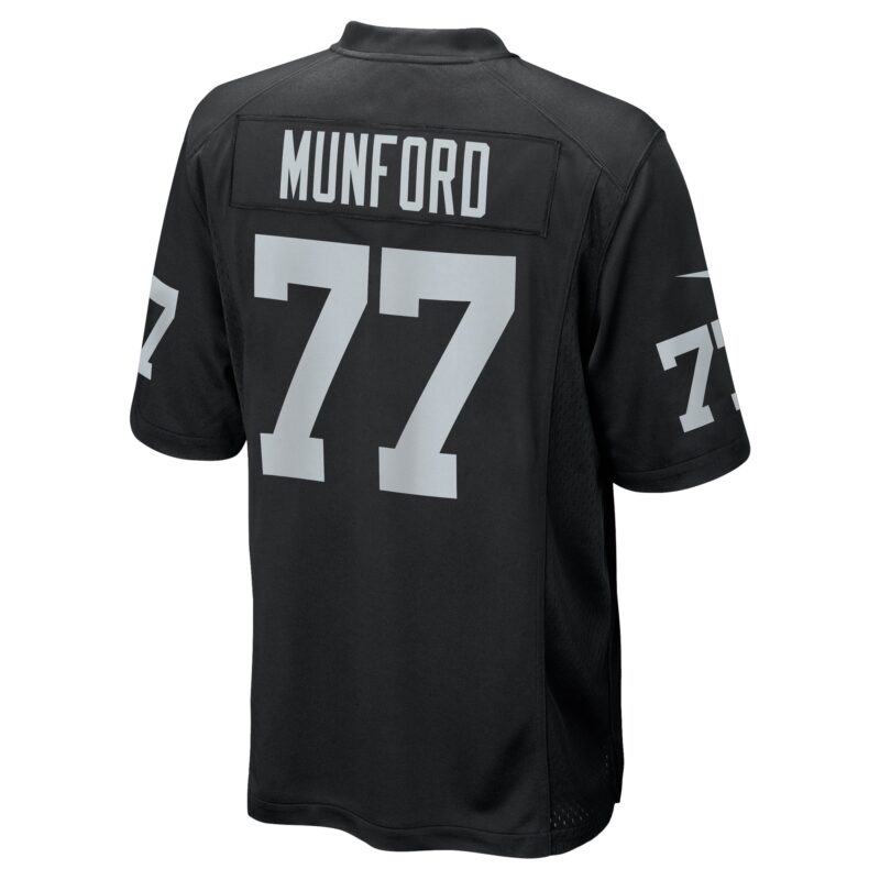 Thayer Munford Jr. Las Vegas Raiders Team Game Jersey - Black - Image 3
