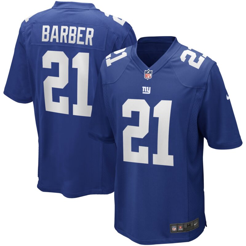 Tiki Barber New York Giants Game Retired Player Jersey - Royal