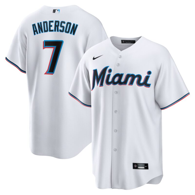 Tim Anderson Miami Marlins Home Player Jersey - White