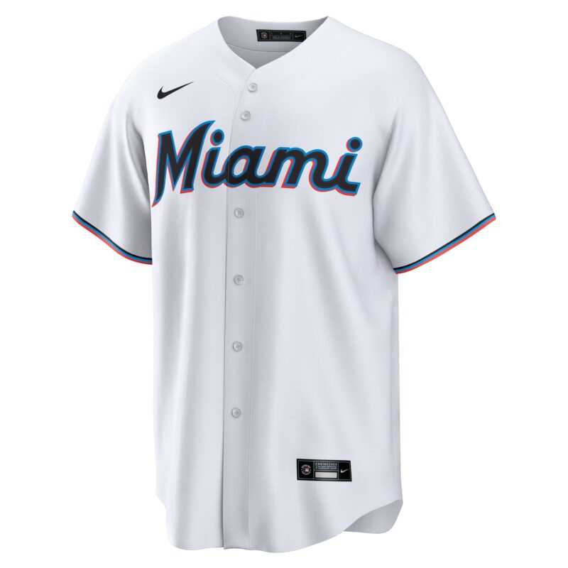 Tim Anderson Miami Marlins Home Player Jersey - White - Image 2
