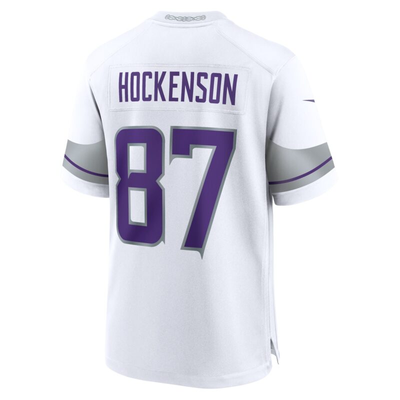 T.J. Hockenson Minnesota Vikings Alternate Game Player Jersey - White - Image 3