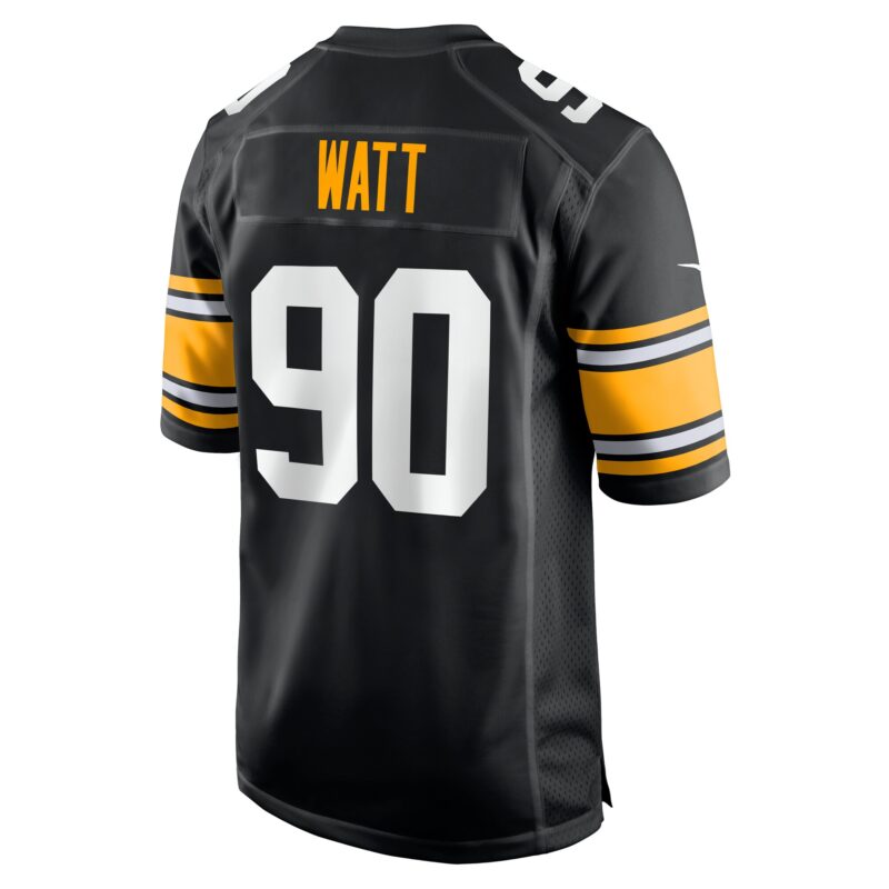 T.J. Watt Pittsburgh Steelers Alternate Game Jersey - Black - Image 3