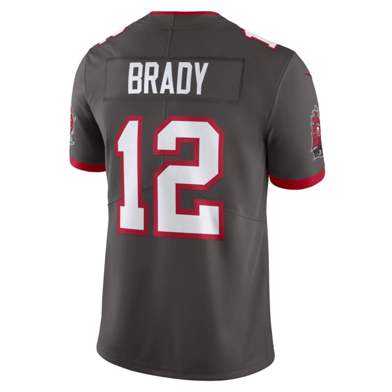 Tom Brady Tampa Bay Buccaneers Alternate Vapor Untouchable Limited Jersey - Pewter - Image 3