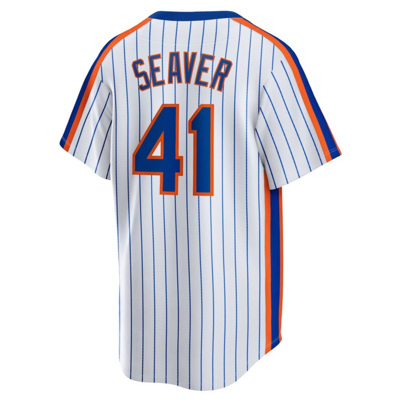 Tom Seaver New York Mets Home Cooperstown Collection Player Jersey - White - Image 3