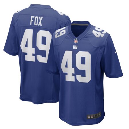 Tomon Fox New York Giants Game Player Jersey - Royal