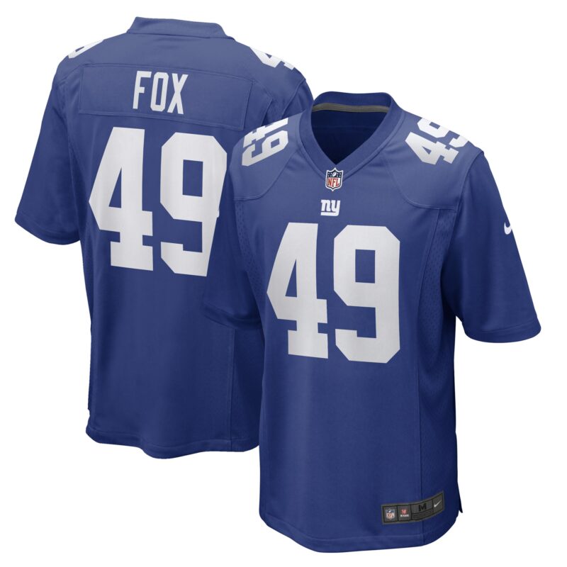 Tomon Fox New York Giants Game Player Jersey - Royal