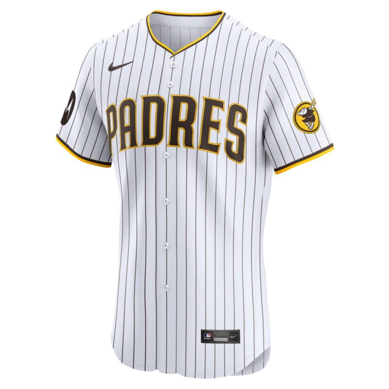 Tony Fernández San Diego Padres Home Elite Sponsor Patch Player Jersey - White - Image 2