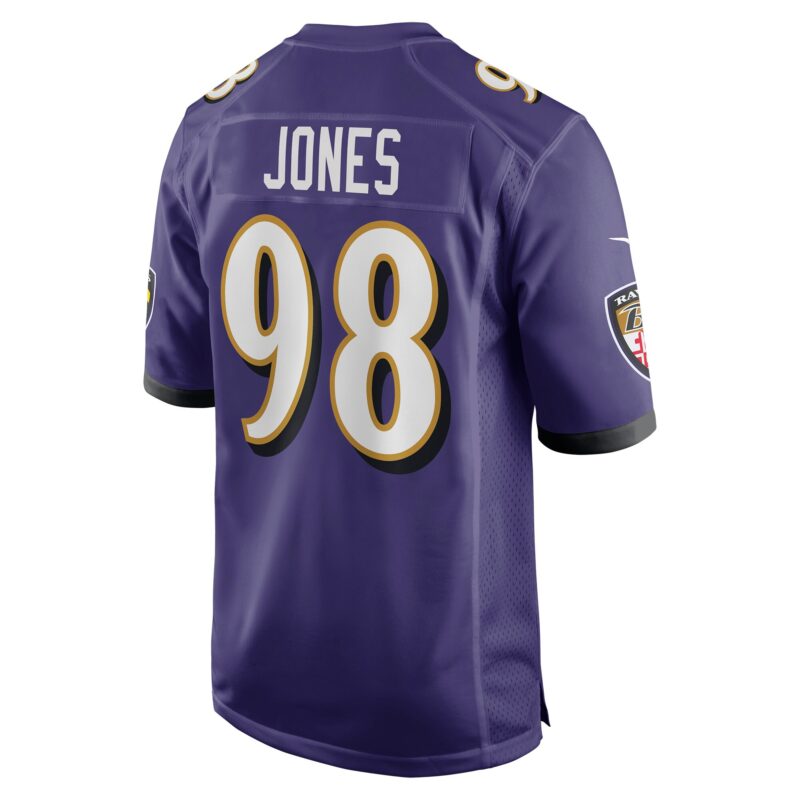 Travis Jones Baltimore Ravens Player Game Jersey - Purple - Image 3