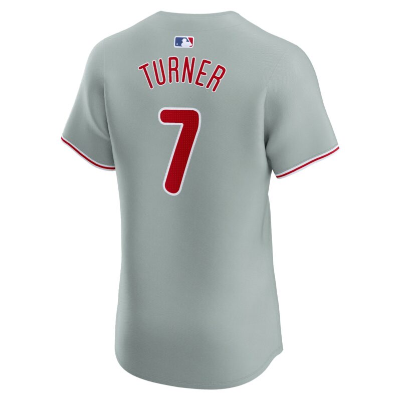 Trea Turner Philadelphia Phillies Road Elite Player Jersey - Gray - Image 3