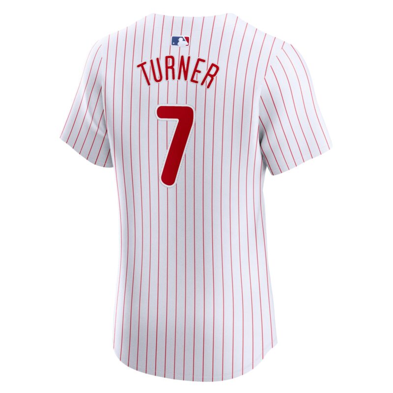Trea Turner Philadelphia Phillies Home Elite Jersey - White - Image 3