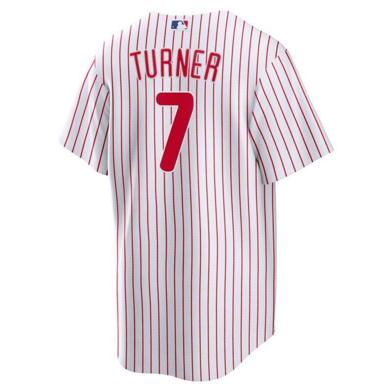 Trea Turner Philadelphia Phillies Home Player Jersey - White - Image 3