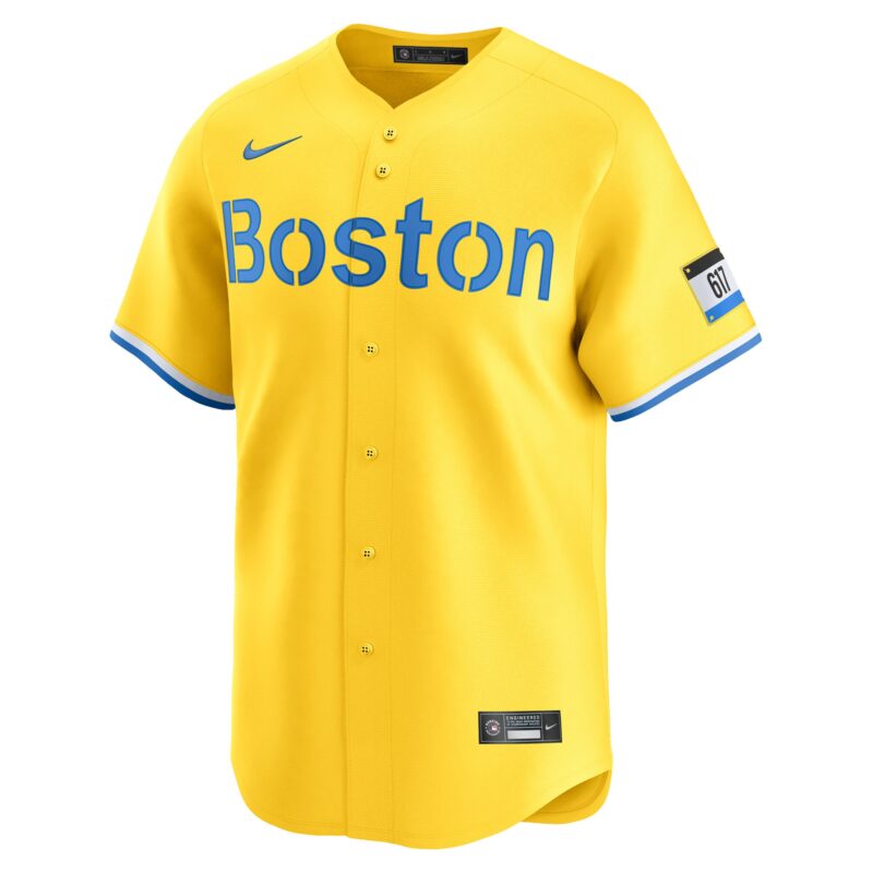 Trevor Story Boston Red Sox City Connect Limited Player Jersey - Gold - Image 2