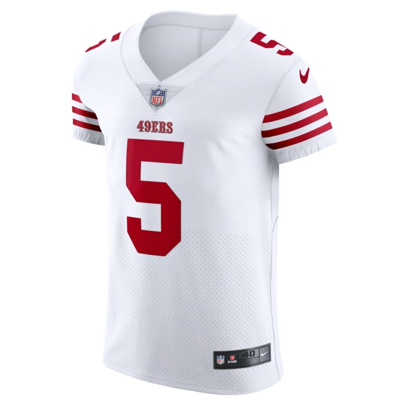 Trey Lance San Francisco 49ers Vapor Elite Jersey - White - Image 2