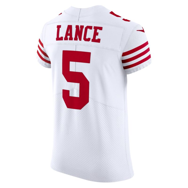Trey Lance San Francisco 49ers Vapor Elite Jersey - White - Image 3