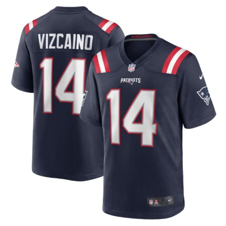 Tristan Vizcaino New England Patriots Home Game Player Jersey - Navy
