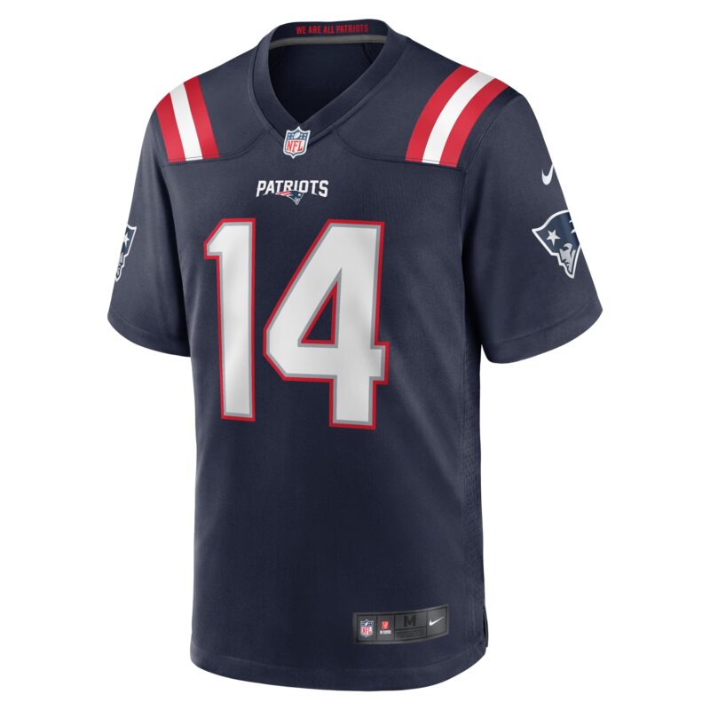Tristan Vizcaino New England Patriots Home Game Player Jersey - Navy - Image 2