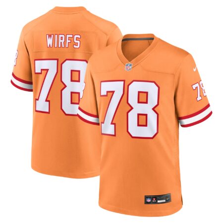 Tristan Wirfs Tampa Bay Buccaneers Throwback Game Jersey - Orange