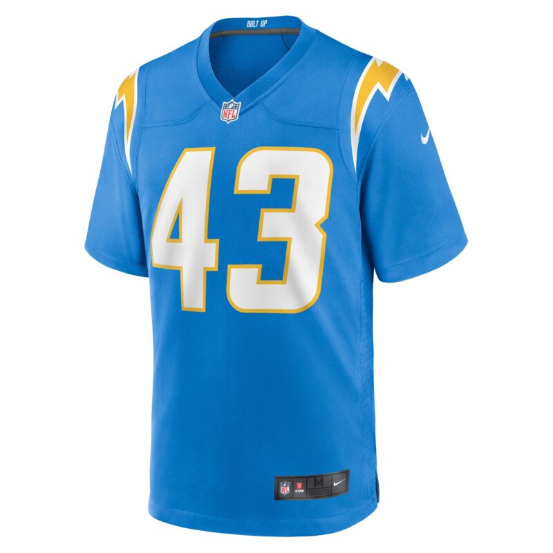 Troy Dye Los Angeles Chargers Game Jersey - Powder Blue - Image 2