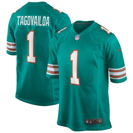Tua Tagovailoa Miami Dolphins Alternate Game Jersey - Aqua