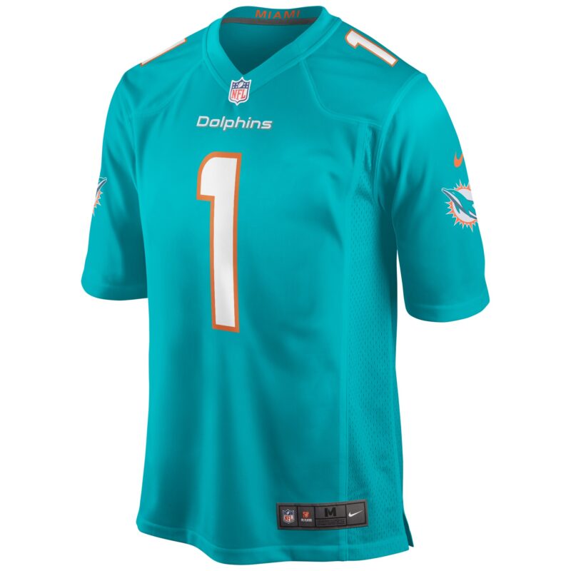 Tua Tagovailoa Miami Dolphins Player Game Jersey - Aqua - Image 2
